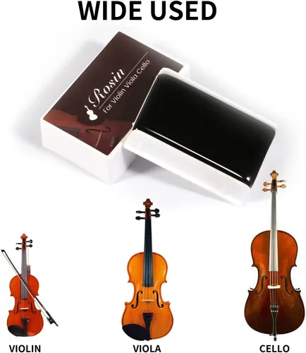 Miniatura 6 de Colofonia, Colofonia para violín [paquete de 6] Colofonia para violín, viola y violonchelo, Resina oscura baja en polvo, accesorios para violín