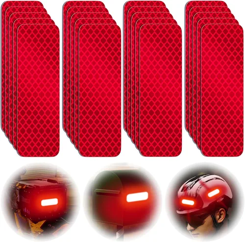 Miniatura 10 de PHIXBEAR 20 piezas calcomanías reflectantes súper reflectantes hechas de 3M 823i, cinta reflectante de seguridad para automóvil, bicicleta, buzón