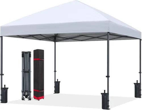 Miniatura 19 de ABCCANOPY Tienda de campaña desplegable de 10 x 10, refugio instantáneo de fácil instalación con bolsa con ruedas, toldo resistente al aire libre
