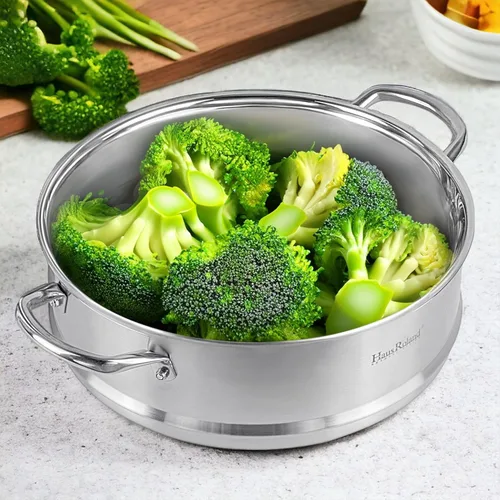 Miniatura 9 de Olla de vapor de acero inoxidable de 3 niveles con tapa, olla de vapor para cocinar (3 niveles), olla de cocina de múltiples capas, sartén de cocina
