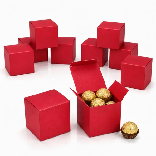Miniatura 8 de Quotidian Cajas de regalo plegables de papel perlado italiano vintage con purpurina y tapas, de 3 x 3 x 3 pulgadas (7.6 x 3.0 x 3.0 x 3.0 in)