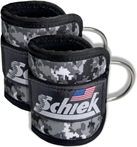 Miniatura 4 de Schiek Sports 1707 Tobilleras - Ideal para golpes de glúteos y entrenamientos de máquina de cable, duraderos y construidos para durar Blanco