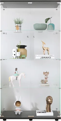 Miniatura 4 de IANIYA Elegante vitrina de cristal para exhibir coleccionables y curiosidades