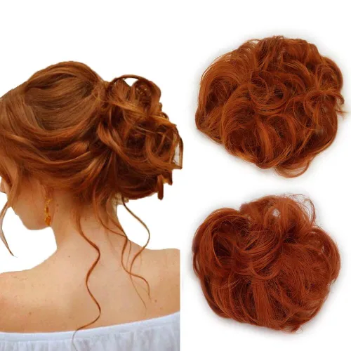 Miniatura 29 de 2 extensiones de cabello ondulado y grueso para mujer, de color negro natural, fibra sintética resistente al calor, para belleza, fiestas, uso