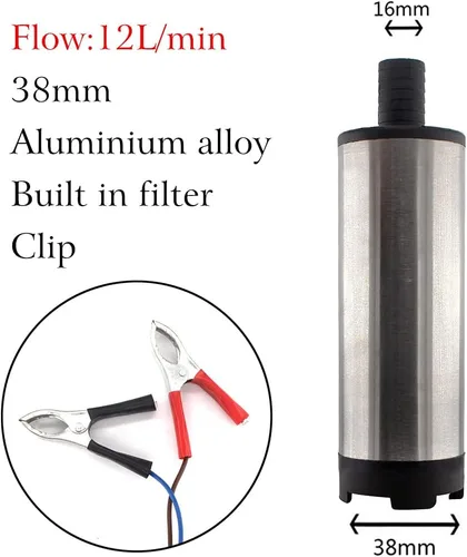 Miniatura 2 de Bombas de alimentación Diámetro 38 51MM DC 12V 24V Motor Succión Aceite Bomba de Disel de Agua, Bomba sumergible Eléctrica para Automóvil, Banda