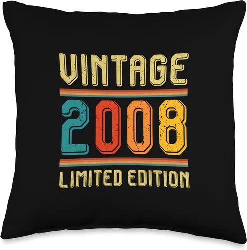 Born 2008 15th Classic Birthday Limited Edition 15 años de edad para hombres y mujeres, retro, vintage, 2008, edición limitada, 16 x 16 pulgadas,