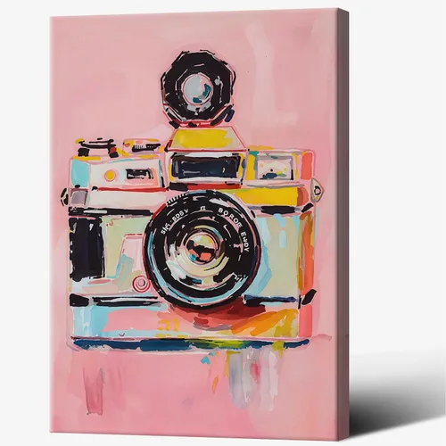 Miniatura 8 de Lienzo moderno para cámara, arte de pared con acuarela, póster de cámara preppy para fotógrafo, regalo Y2K, impresiones estéticas para habitación