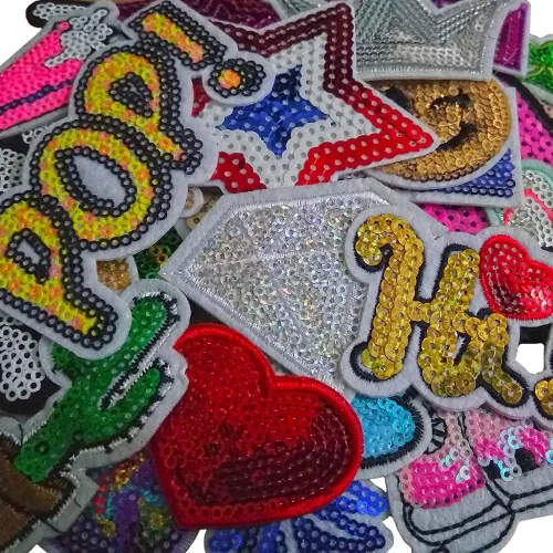 Lentejuelas para coser o planchar en parches bordados para ropa, vestido, sombrero, pantalones, zapatos, cortina, decoración de costura (equinas-2)