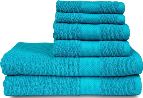 Miniatura 18 de MAURA Juego de toallas de baño de alta calidad, 100 % algodón, de 35 x 70 pulgadas, ultra absorbentes, de secado rápido, suaves, para baño, toallas