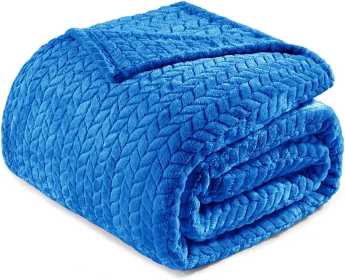 Miniatura 39 de Exclusivo Mezcla - Manta de forro polar tamaño individual para cama, 90x66 pulgadas, mantas suaves y acogedoras de franela jacquard, ligeras y Verde