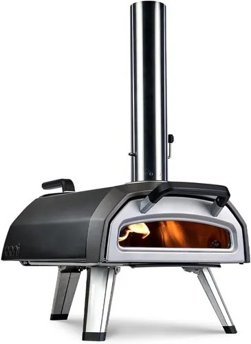 Ooni Karu 2 Horno de Pizza al Aire Libre Multi-Combustible - Horno de Pizza al Aire Libre de Madera y Gas con Piedra para Pizza y Termómetro