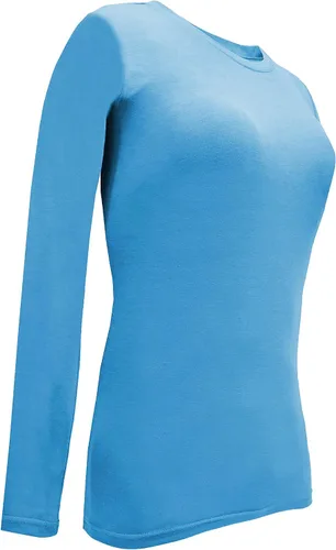 Miniatura 29 de Natural Uniforms Camiseta Under Scrub para mujer, cuello redondo, manga larga, paquete de 3, paquete múltiple de 3