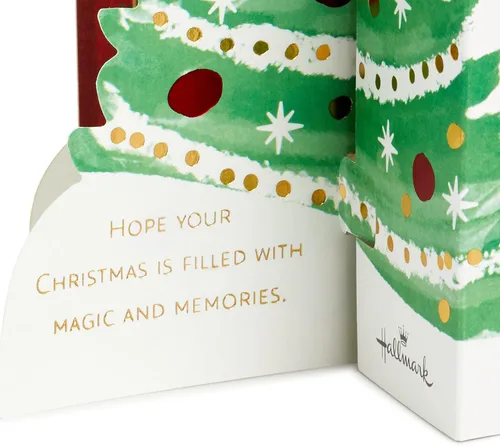 Miniatura 7 de Hallmark Signature Paper Wonder - Tarjeta de Navidad emergente (árbol de Navidad) y papel maravilla emergente, tarjeta de Navidad gigante