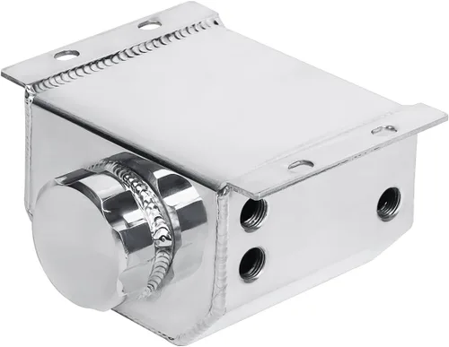 Miniatura 9 de LokoCar Tanque de Radiador de Refrigerante Universal de Expansión y Desbordamiento de 1L, Aluminio Plateado
