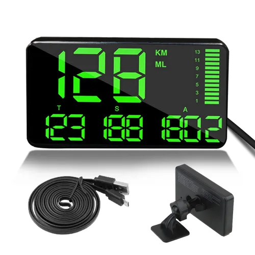 Kingneed - Pantalla original universal de GPS con velocímetro y odómetro digital para automóvil, la velocidad aparece en entalla en millas por hora,