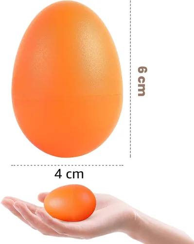 Miniatura 2 de Augshy Huevos de percusión musical, maracas, huevos de Pascua, juguetes para niños, 14 unidades (plástico)