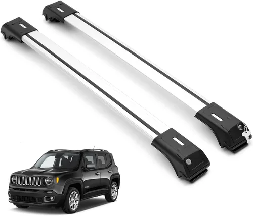 ERKUL Barras transversales de techo para Jeep Renegade 2015-2023 | Barras transversales de aluminio con bloqueo antirrobo para techo | Compatible