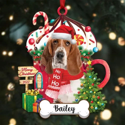 Miniatura 63 de Amantes de los perros de Navidad – Navidad de perros disponibles para muchos perros Shi Tzu – Adorno con forma personalizada, adorno de Navidad