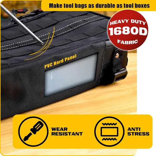 Miniatura 4 de Bolsa organizadora de herramientas de gran capacidad de 20 pulgadas con tira reflectante compatible con UTV, ATV, Polaris Can am Accesorios