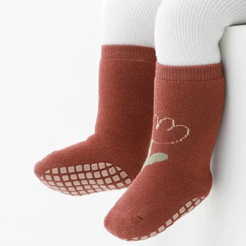 Miniatura 6 de Exegawe Baby Non Slip Socks Winter 5 Pairs Kid Thick Warm Crew Socks with Grips
