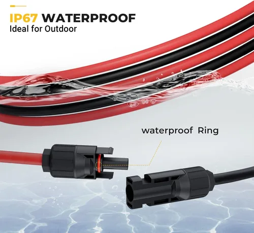 Miniatura 3 de BougeRV Cable de extensión solar de 30 pies 10AWG con conector solar en ambos extremos con par adicional gratuito de conectores Kit de herramienta