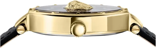Miniatura 2 de Versus Versace Moscova Collection Reloj de lujo para mujer con una correa negra con una caja de oro amarillo IP y esfera negra, Negro -, Moscú