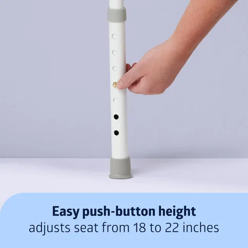 Miniatura 5 de Medline Cómoda de brazo abatible para adultos y personas mayores, asiento acolchado, orinal extraíble, protector contra salpicaduras, brazos