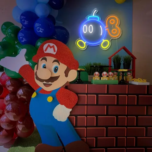 Miniatura 7 de Señal de Neón de Juegos para Decoración de Habitación de Juego, Luces de Neón de Anime Enchufables y Regulables con USB para Dormitorio de Niños