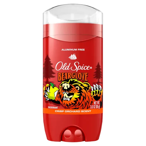 Old Spice Desodorante sin aluminio para hombres, protección contra olores 24/7, frescura 24/7 y aroma duradero, se pone claro, Bearglove con aroma