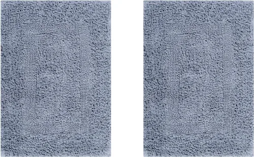 Miniatura 24 de Better Trends Alfombra de Inodoro en Forma de U Cubierta de Asiento de Inodoro de Lujo 100% Algodón Absorbente de Agua, Cubierta de Tapa Reversible