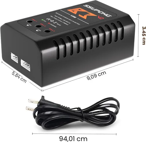 Miniatura 7 de Cargador de batería para batería LiPo 2S 3S, cargador de equilibrio para batería de enchufe XHR, cargadores Lipo para juguete y modelo RC