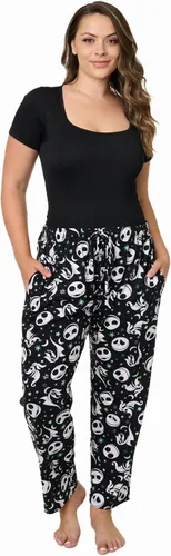 Miniatura 5 de Disney Pantalones de descanso para mujer, pantalones de pijama de algodón con estampado completo