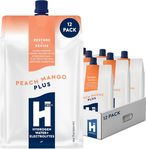 Miniatura 16 de HTWO Plus Agua de hidrógeno molecular con electrolitos, sabor a limonada de uva, paquetes de hidratación sin azúcar, paquete de 6 unidades de 16.9