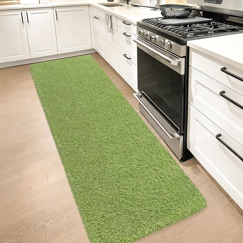 Miniatura 36 de Alfombras suaves para dormitorio, alfombra de pasillo de 2 x 6 pies, alfombra de felpa lanuda antideslizante para mesita de noche, sofá, sala