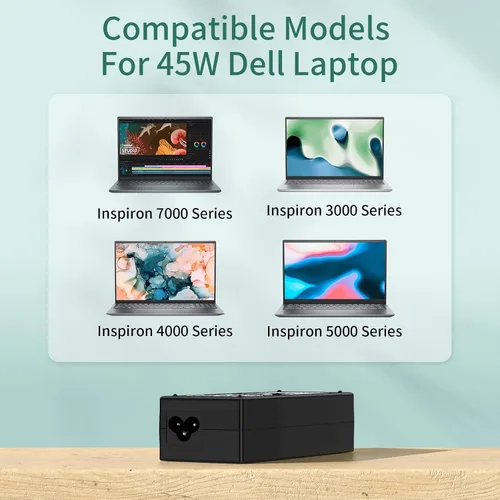 Miniatura 7 de Cargador adaptador de CA de 65 W para cargador Dell Inspiron 15 3000 5000 7000 3552 3558 3576 3580 5551 5557 5558 5559 5566 5567 5568 5570 5582 5583
