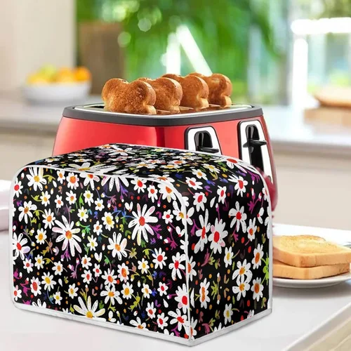 Miniatura 3 de Dreaweet Cubierta abstracta para tostadora de margaritas, protección contra el polvo, cubierta para hacer pan, resistente a las manchas, lavable a