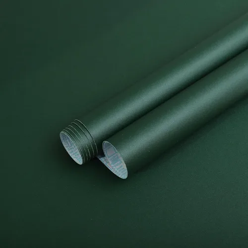 Miniatura 9 de HeloHo Papel tapiz verde liso, con textura mate, papel de pared moderno autoadhesivo extraíble, impermeable, papel de contacto para sala de estar