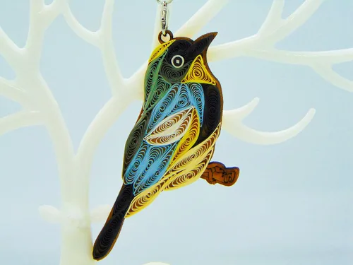 Miniatura 16 de Colección Quilling Bird Lovers – Adornos de quilling hechos a mano para amantes de los animales, decoraciones para el hogar y días festivos, dijes