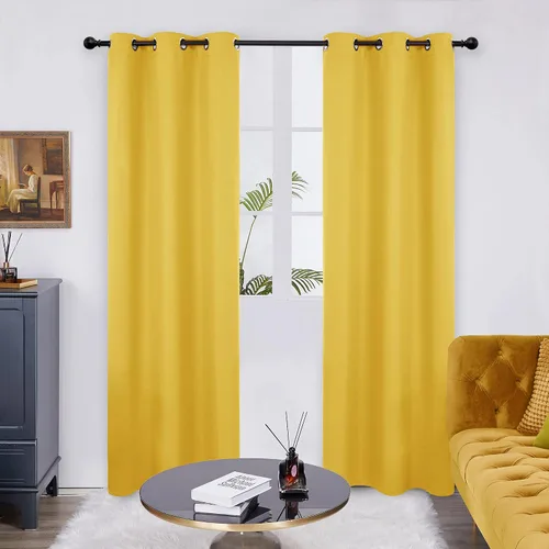 Miniatura 150 de Deconovo Cortina opaca, para oscurecer la habitación Gris claro