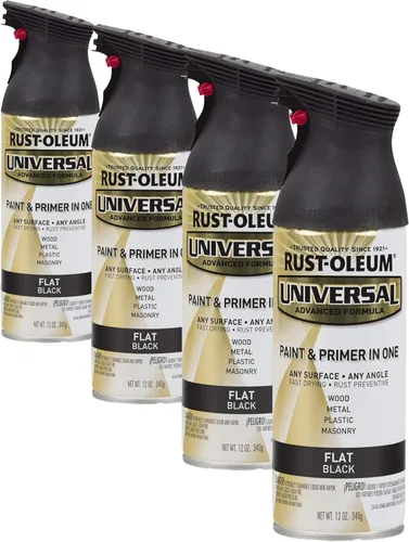 Miniatura 105 de Rust-Oleum 245197 Pintura en aerosol universal para todas las superficies, 12 onzas, negro satinado