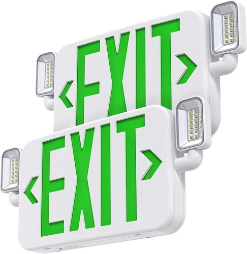 Miniatura 8 de Luz de emergencia LED para exteriores con sensor de fotocélula de reserva de batería, diagnóstico de autoprueba, paquete de pared comercial Marrón