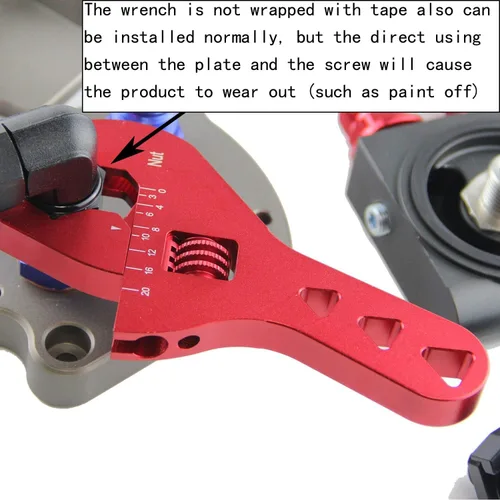 Miniatura 8 de AN3-20 Llave AN compacta ajustable de aluminio Llave universal con mango corto (rojo, AN3-AN20)