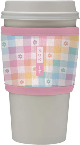 Miniatura 103 de Sok It HotSok Coffee & Tea - Funda de neopreno con aislamiento reutilizable (floral abstracto)