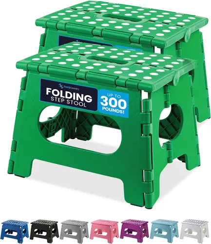Miniatura 28 de Handy Laundry Taburete plegable de paso - Taburete plegable lo suficientemente resistente para apoyar a adultos y lo suficientemente seguro