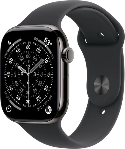 Miniatura 23 de Apple Reloj inteligente de la serie 11 [GPS de 1.654 in] con caja de aluminio plateado con correa deportiva de niebla morada - S/M. Puntuación