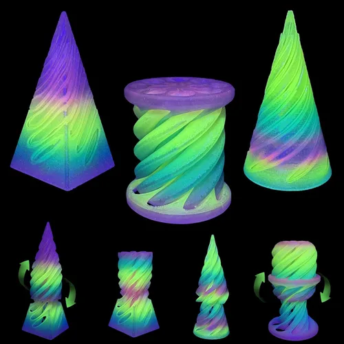 Miniatura 20 de Escultura Imposible Pirámide Pase 3D Impresa, Juguete para Ansiedad de Cono, Imposible Cilindro Alivio de Ansiedad, Imposible Pase Mágico