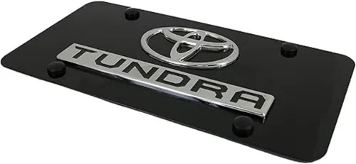 Miniatura 3 de Au-TOMOTIVE GOLD Placa de matrícula con logotipo doble para Toyota Tundra (negro)