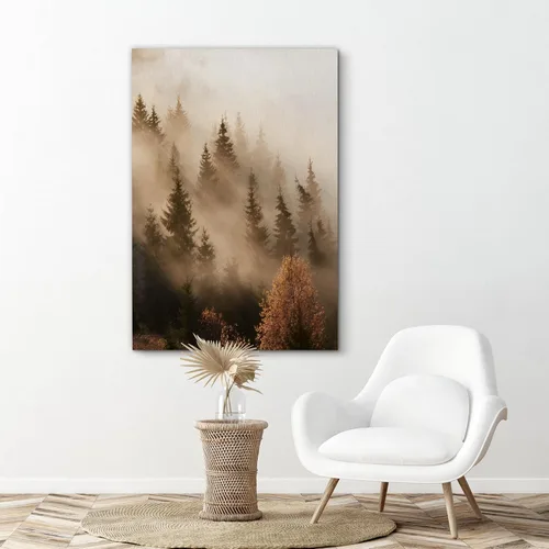Miniatura 2 de SIGNFORD Lienzo impreso para pared, bosque brumoso, amanecer, bosques encantados y luz matutina, fotografía, realismo, decorativo, escénico