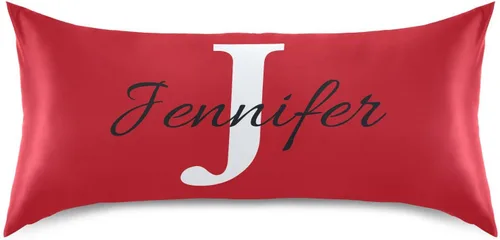 Miniatura 39 de Fundas de almohada negras personalizadas de seda con cierre de sobre, funda de almohada de satén tamaño estándar para personas que duermen