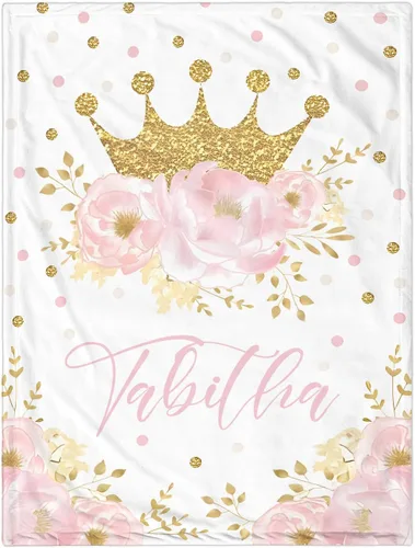 Miniatura 25 de Manta de Bebé Personalizada para Niñas, Manta de Bebé Personalizada con Nombre Súper Suave Mantas con Nombre Personalizado para Niños, Mantas